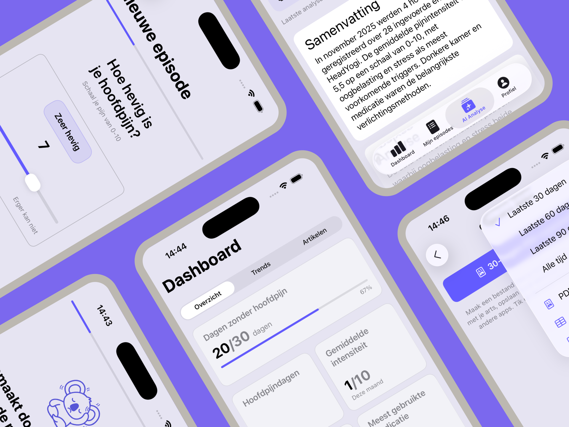 Visual van de HeadYogi app